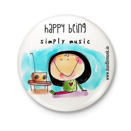 Simply music (girl) - Badge