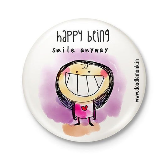 Smile anyway (girl) - Badge
